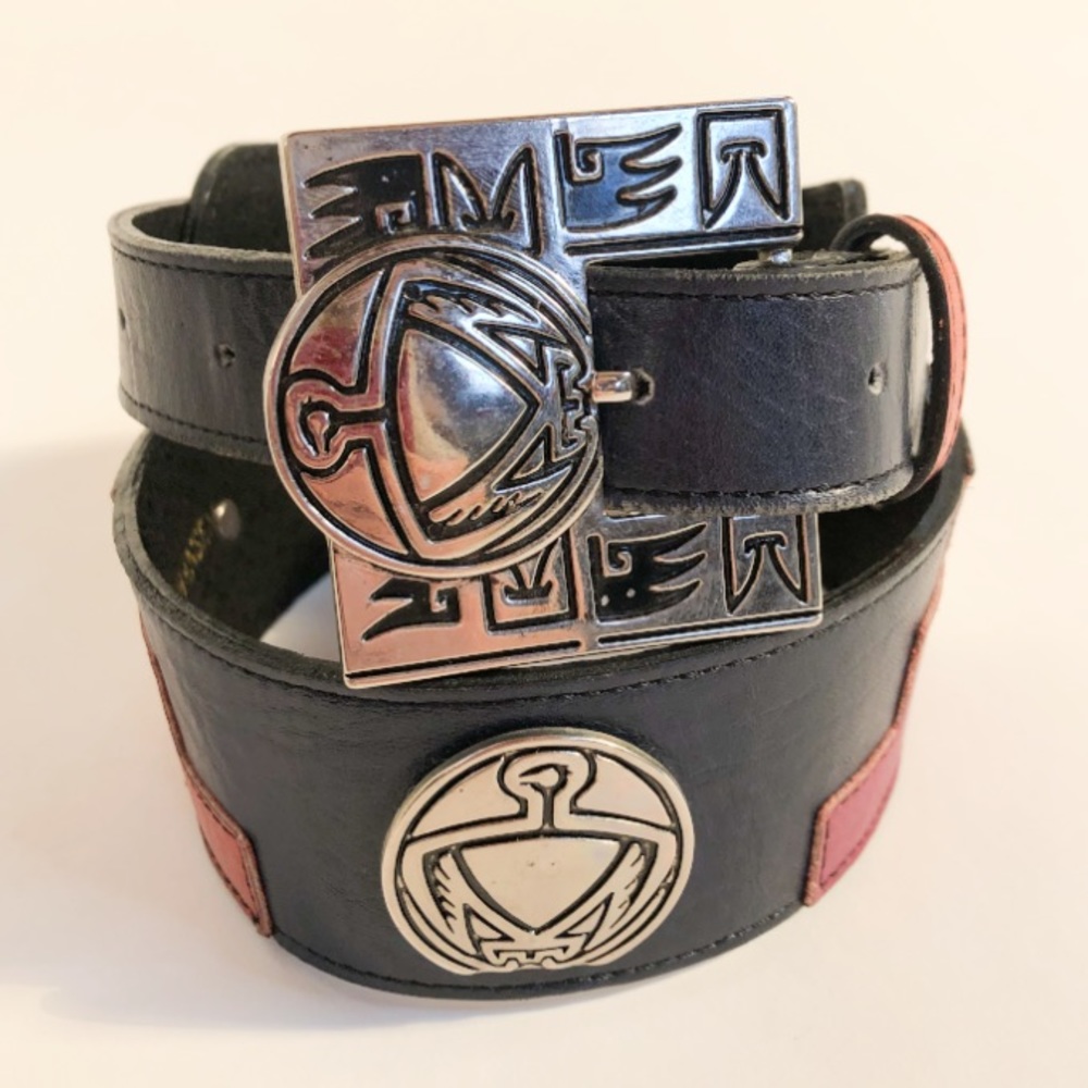 Vintage Southwestern Aztec Western Concho Belt